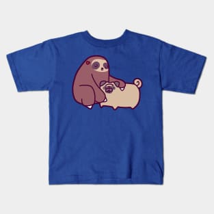 Sloth and Pug Kids T-Shirt